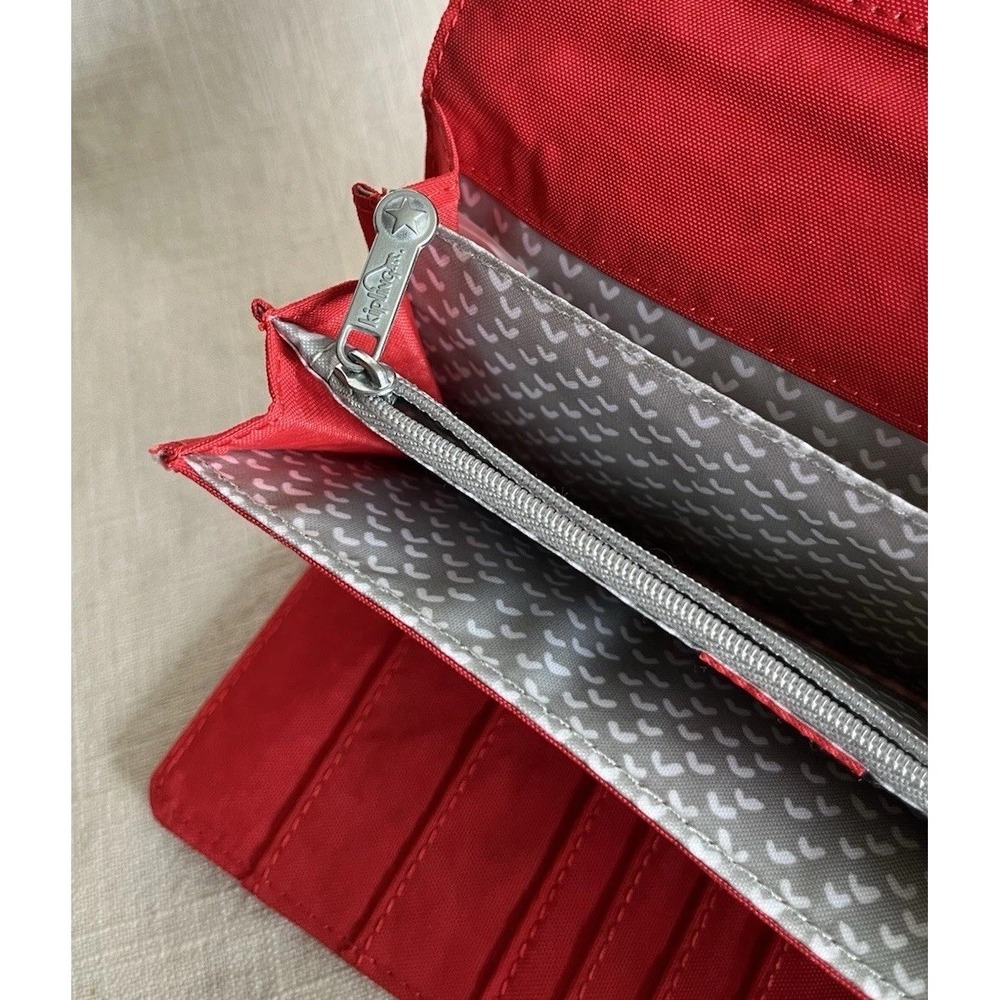 Kipling Money Land Snap Wallet, RFID Red Rouge - NWOT - Picture 5 of 9